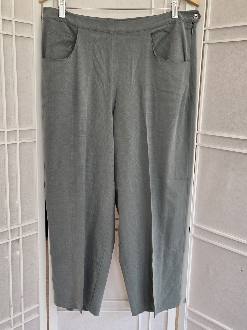 Tommy Bahama Sage Green Wide-Leg Pull-On Trousers